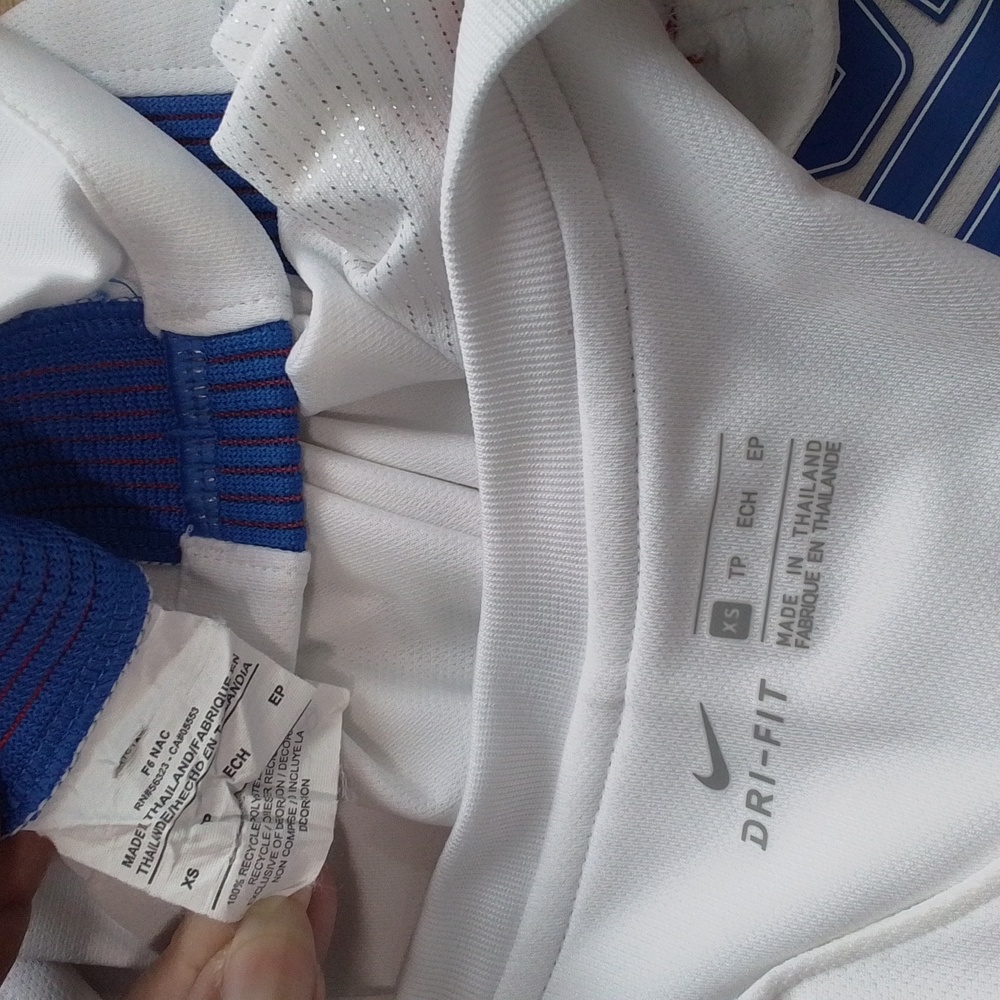 Nike USA White Short Sleeve Soccer Tee with Blue Accents - Picture 13 of 15